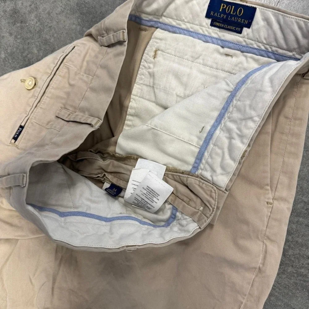 Polo Ralph Lauren Chino Shorts Tan Earthtone Preppy Old Money 34'
